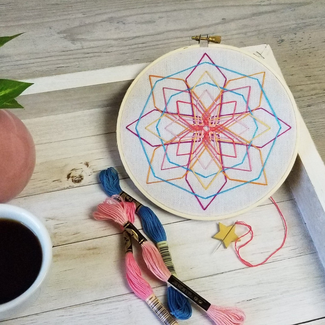 Kaleidoscope 1 Hand Embroidery Project - Free