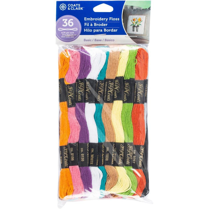 Basic Coats &amp; Clark 6-Strand Embroidery Floss Value Pack 36/Pkg