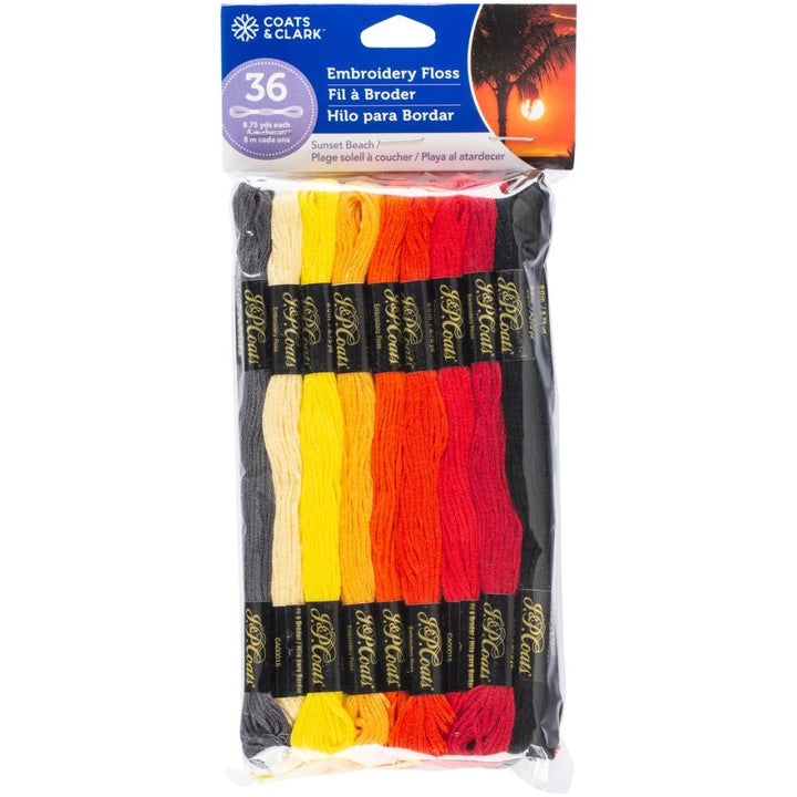 Sun Set Beach Coats &amp; Clark 6-Strand Embroidery Floss Value Pack 36/Pkg