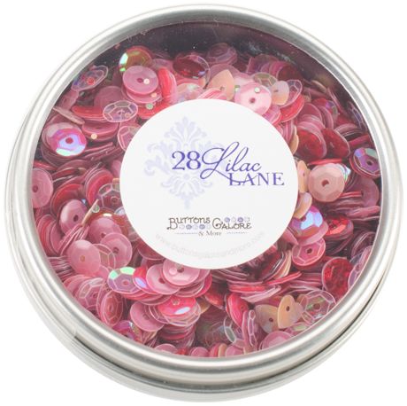 My Valentine Assorted Sequins Tin by Buttons Galore 28 Lilac Lane