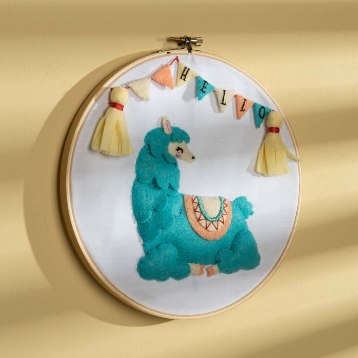 Llama Baby Wall Hanging Felt Applique Kit