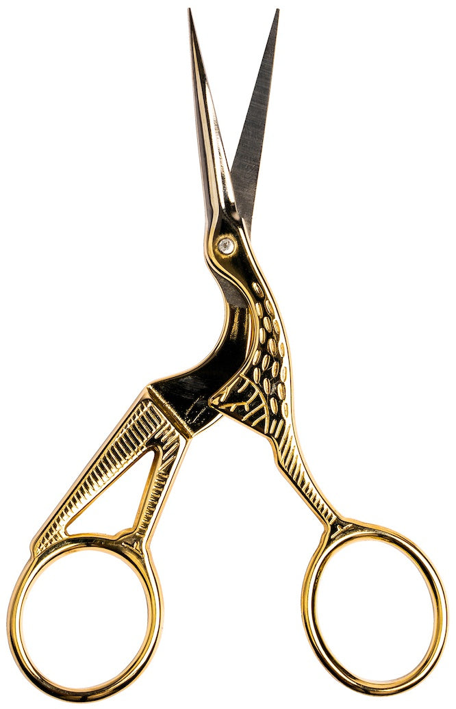 Singer Gold Stork Embroidery Scissors - 4.5 Inch