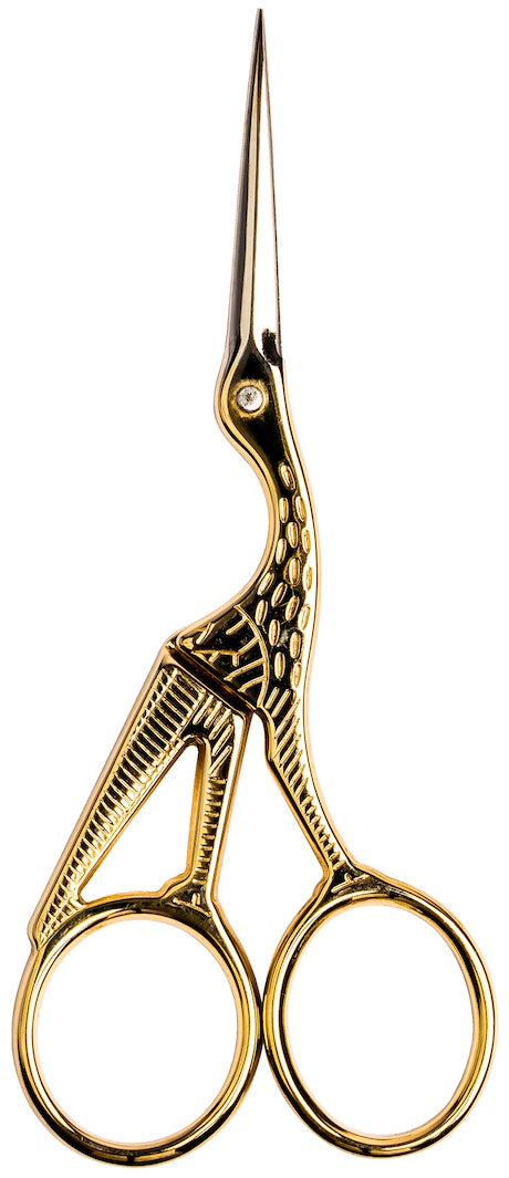 Singer Gold Stork Embroidery Scissors - 4.5 Inch