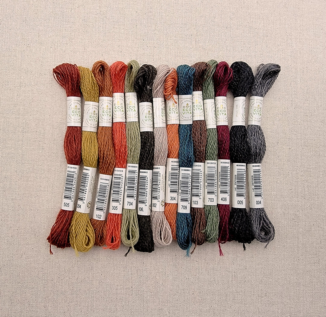 Fall Color Set - DMC Eco Vita 100% Organic Wool Embroidery Floss