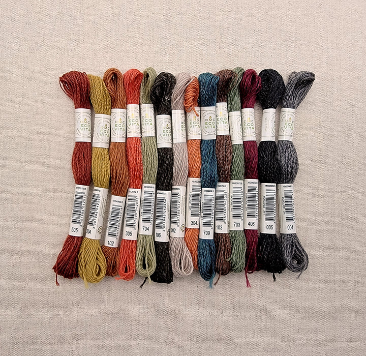 Fall Color Set - DMC Eco Vita 100% Organic Wool Embroidery Floss