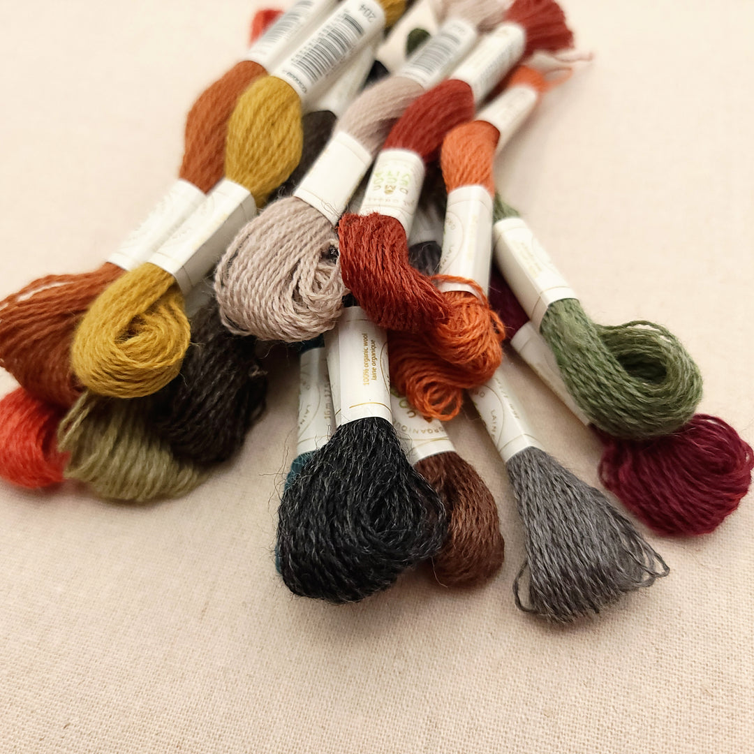 Fall Color Set - DMC Eco Vita 100% Organic Wool Embroidery Floss