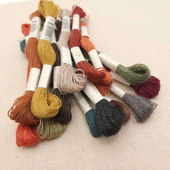 Fall Color Set - DMC Eco Vita 100% Organic Wool Embroidery Floss