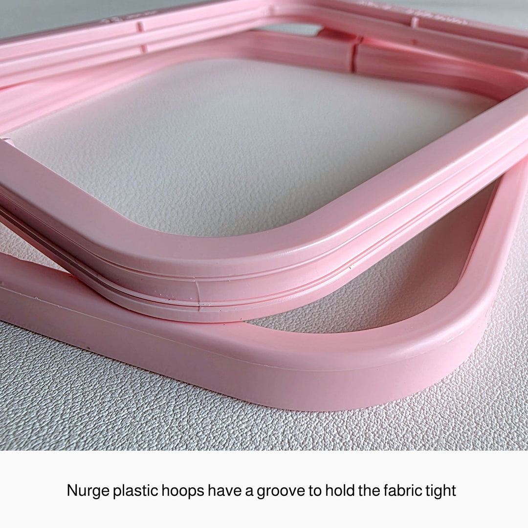 4.3 x 3.75-Inch Nurge Square Plastic Hoops No1 - (110 x 95mm)