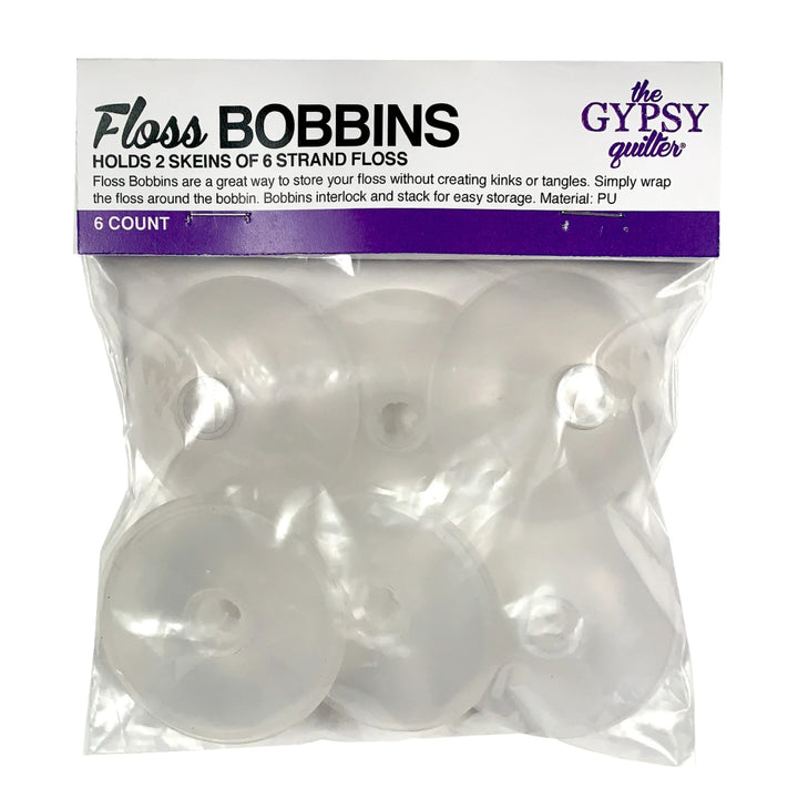 The Gypsy Quilter Floss Bobbins 6ct
