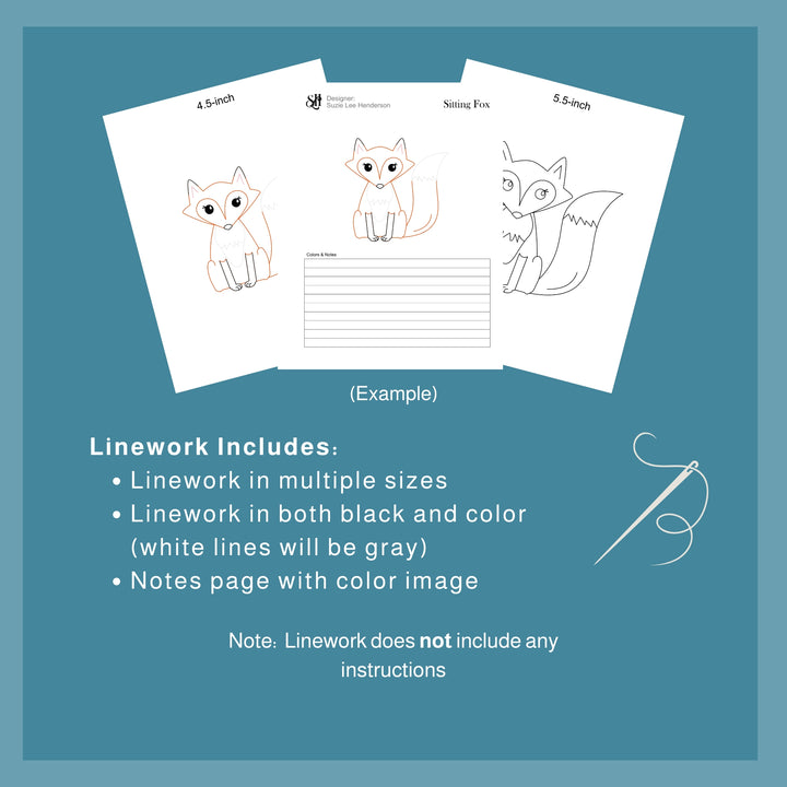 Pumpkin Trio Hand Embroidery Pattern Linework  - PDF Digital Download