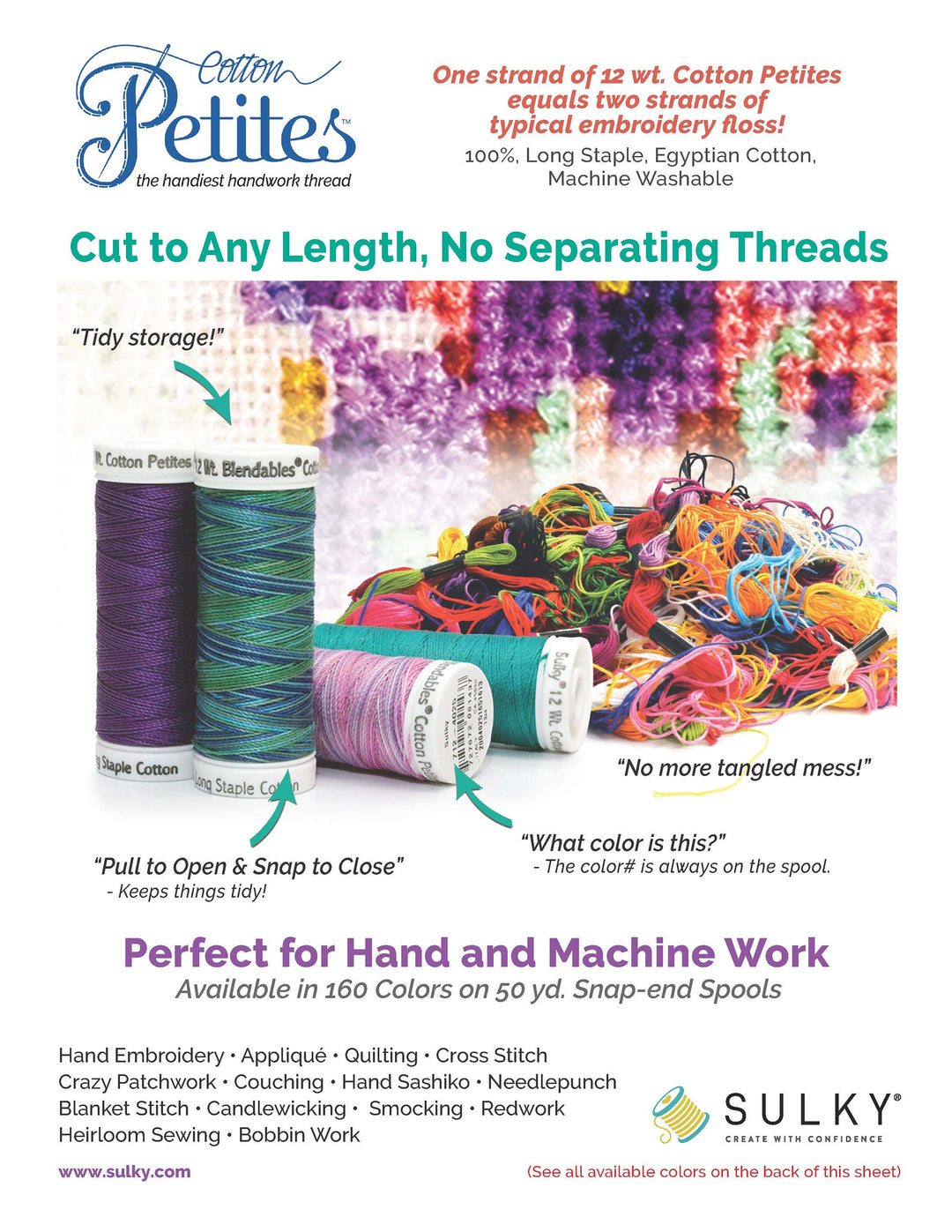 Westport Blendables Sulky 12wt Cotton Petites Embroidery Thread