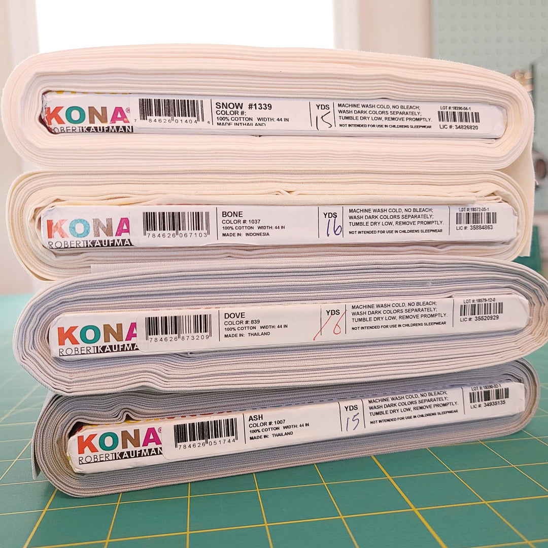 Cream Kona Cotton - 1/2 yard cut (18x44-Inches)