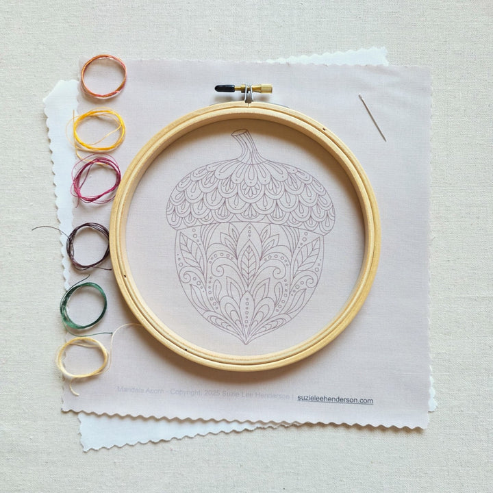 Mandal Acorn Pre-Printed Fabric Kit