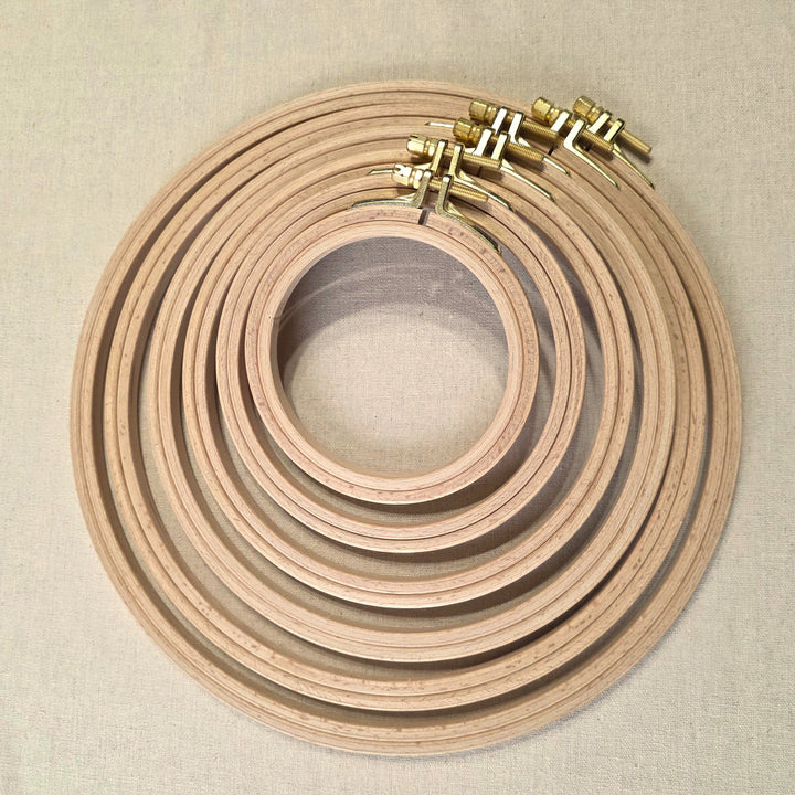 Nurge Beech Wood Embroidery Hoops Size options 4 - 10-Inch