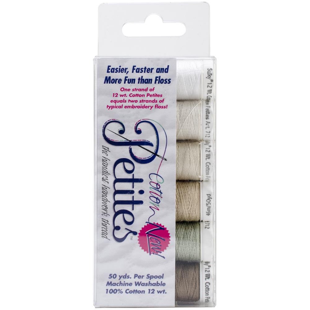 Neutrals Collection Sulky Sampler 12wt Cotton Petites 6 pack