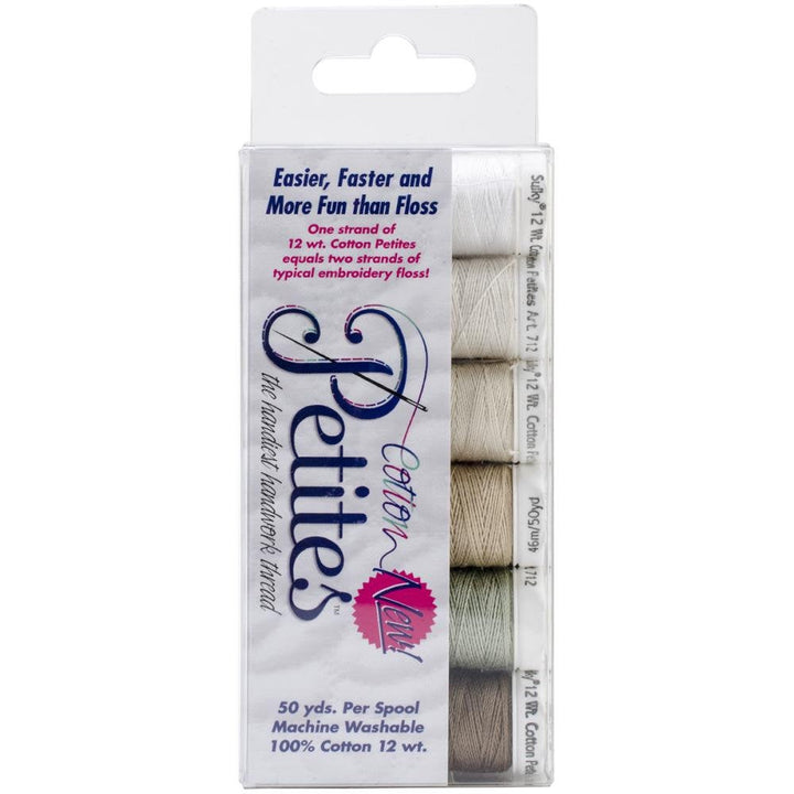 Neutrals Collection Sulky Sampler 12wt Cotton Petites 6 pack