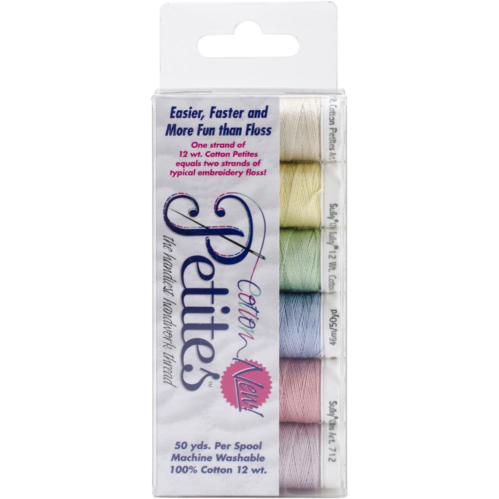 Spring Colors Collection Sulky Sampler 12wt Cotton Petites 6 pack - Embroidery Thread