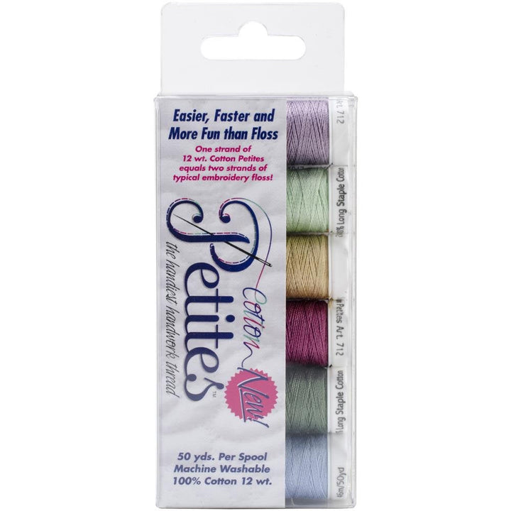 Rosewood Manor Collection Sulky Sampler 12wt Cotton Petites 6 pack - Embroidery Thread for Hand and Machine Work.